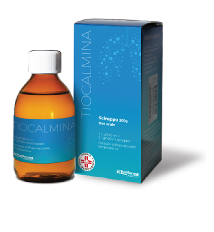 TIOCALMINA*scir 200 g 1,2 g/100 ml + 0,1 g/100 ml