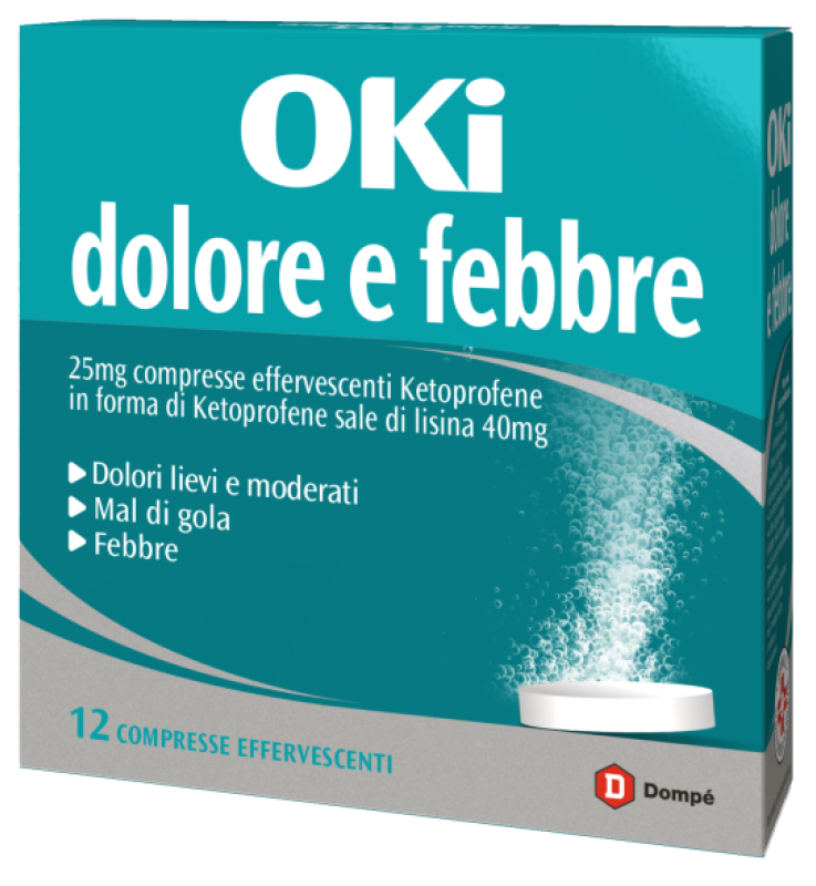 OKI DOLORE E FEBBRE*12 cpr eff 25 mg