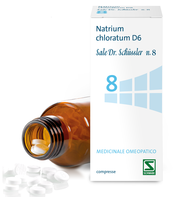 NATRIUM CHLORATUM D6 SALE DR.SCHUSSLER N.8*D6 200 cpr flacone NATRIUM CHLORATUM D6 SALE DR.SCHUSSLER N.8*D6 200 cpr flacone