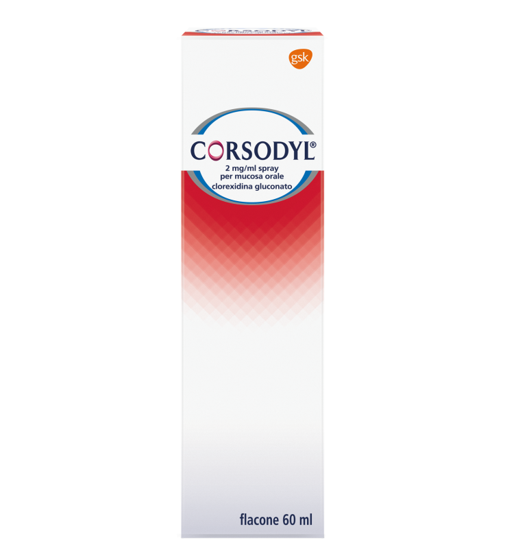 CORSODYL*spray mucosa orale 60 ml 200 mg/100 ml