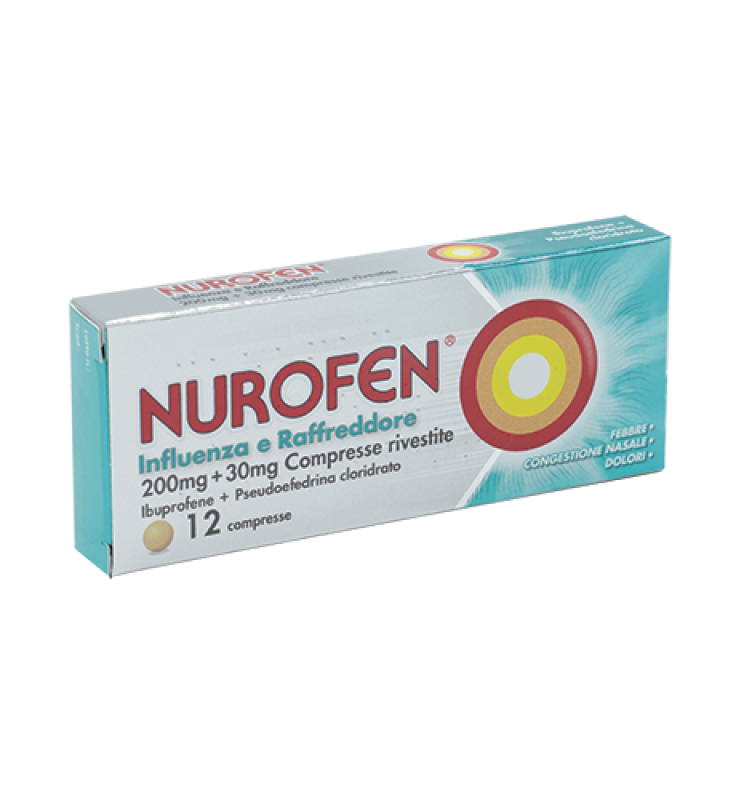 NUROFEN INFLUENZA E RAFFREDDORE*12 cpr riv 200 mg + 30 mg