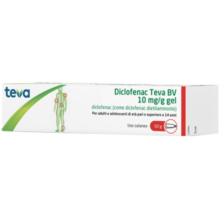 DICLOFENAC (TEVA B.V.)*gel derm 60 g 10 mg/g DICLOFENAC (TEVA B.V.)*gel derm 60 g 10 mg/g