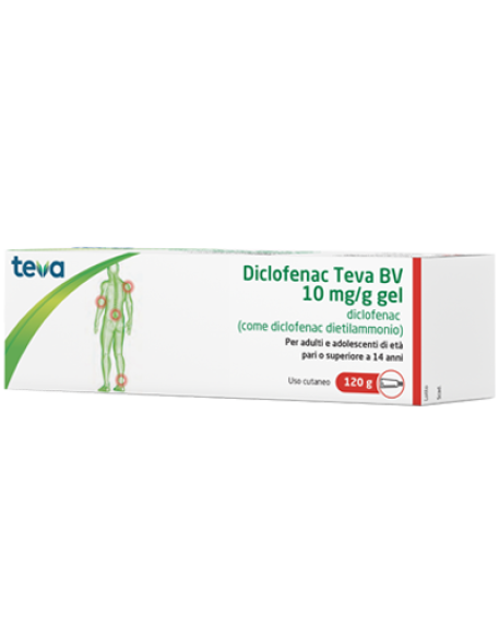 DICLOFENAC (TEVA B.V.)*gel derm 120 g 10 mg/g