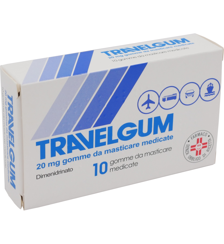 TRAVELGUM*10 gomme mast 20 mg