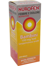 NUROFEN FEBBRE E DOLORE*BB orale sosp 150 ml 100 mg/5 ml arancia senza zucchero con siringa