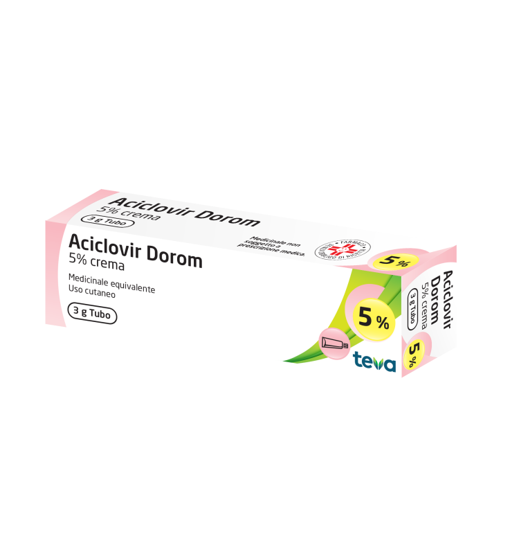 Aciclovir Dorom Crema al 5% tubo da 3 g Aciclovir Dorom Crema al 5% tubo da 3 g