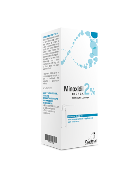 MINOXIDIL BIORGA (LABORATOIRES BAILLEUL)*soluz cutanea 60 ml2%