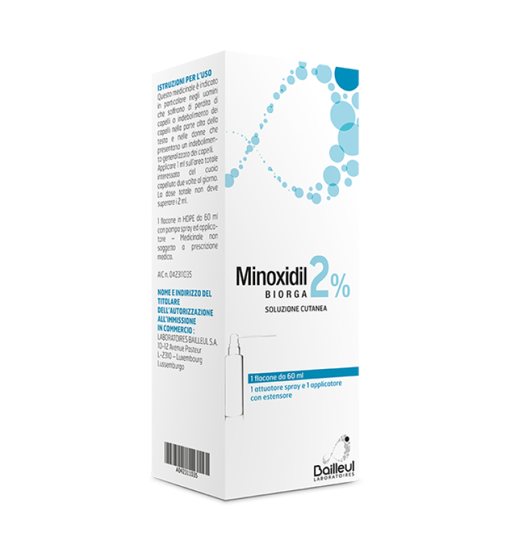 MINOXIDIL BIORGA (LABORATOIRES BAILLEUL)*soluz cutanea 60 ml2%