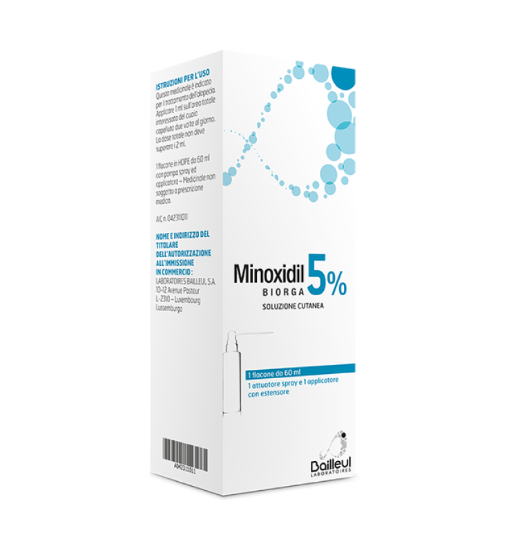 MINOXIDIL BIORGA (LABORATOIRES BAILLEUL)*soluz cutanea 60 ml5%