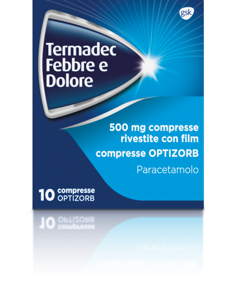 TERMADEC FEBBRE E DOLORE*10 cpr riv 500 mg optizorb