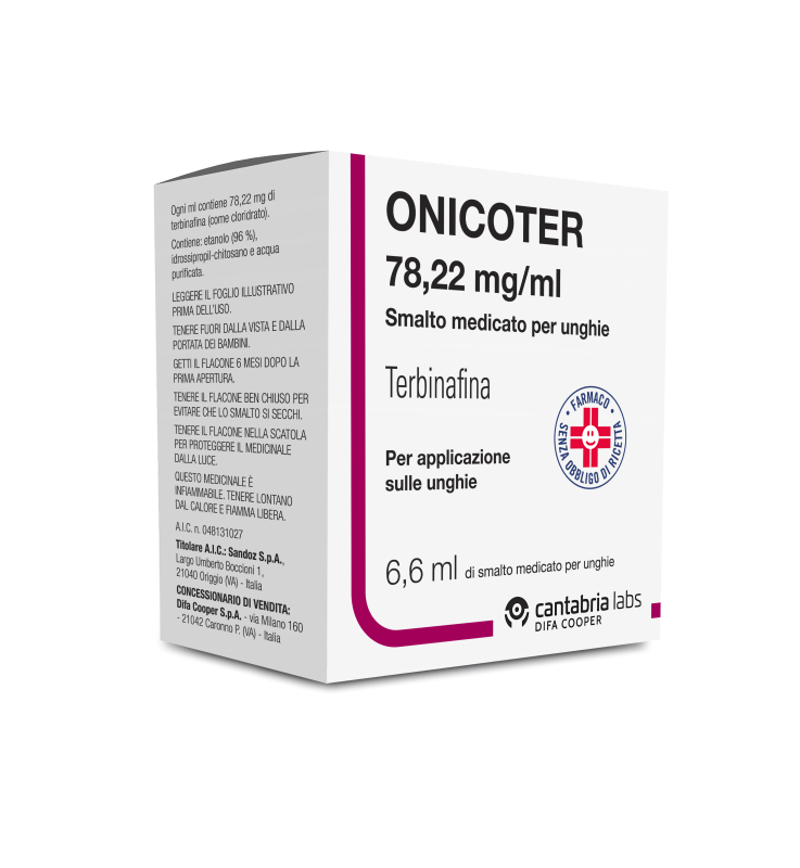 ONICOTER*smalto unghie 1 flacone 6,6 ml 78,22 mg/ml