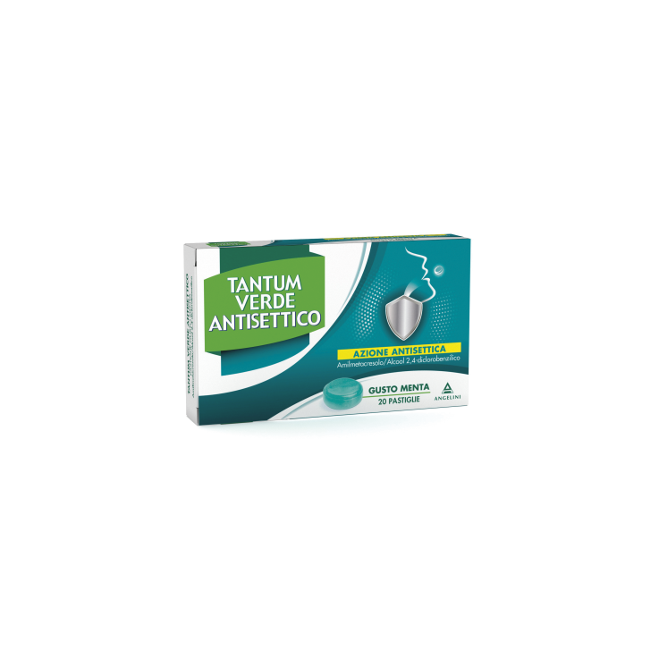 TANTUM VERDE ANTISETTICO*20 pastiglie gusto menta 0,6 mg + 1,20 mg TANTUM VERDE ANTISETTICO*20 pastiglie gusto menta 0,6 mg + 1,20 mg
