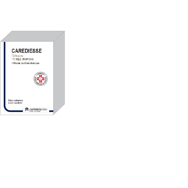 CAREDIESSE*shampoo 2 flaconi 60 ml 10 mg/g CAREDIESSE*shampoo 2 flaconi 60 ml 10 mg/g