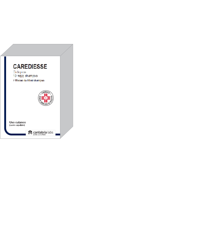CAREDIESSE*shampoo 2 flaconi 60 ml 10 mg/g