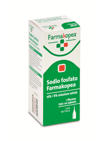 SODIO FOSFATO (FARMAKOPEA)*1 flacone 120 ml 16 % + 6 % soluzrett