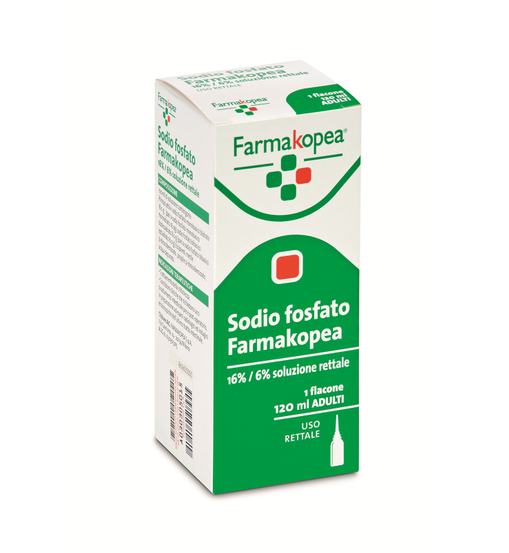 SODIO FOSFATO (FARMAKOPEA)*1 flacone 120 ml 16 % + 6 % soluzrett
