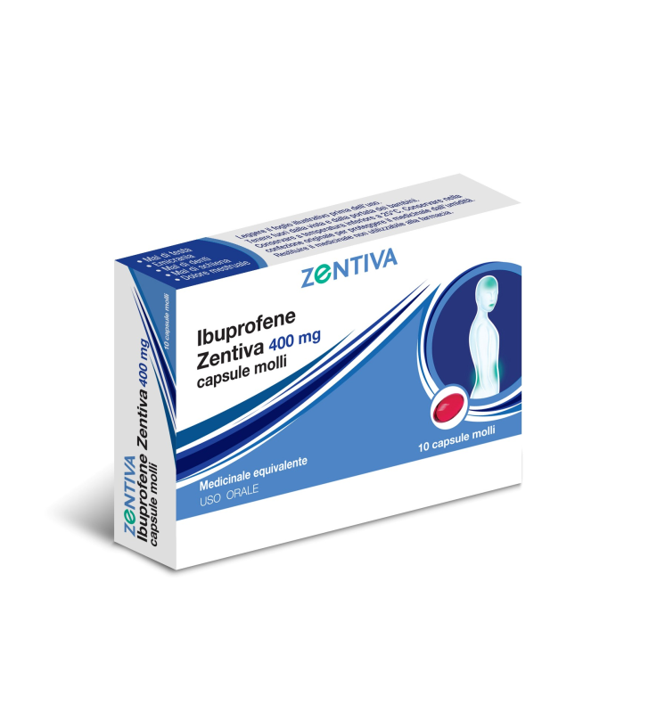 IBUPROFENE (ZENTIVA)*10 cps molli 400 mg IBUPROFENE (ZENTIVA)*10 cps molli 400 mg