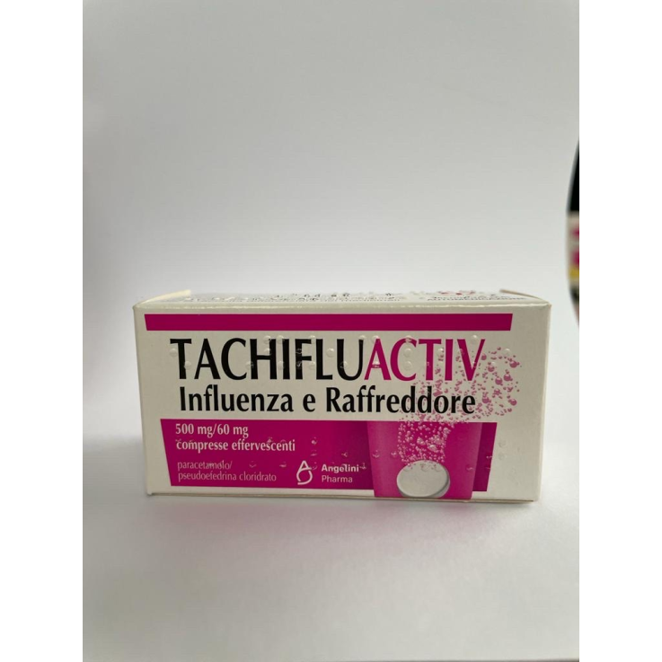 TACHIFLUACTIV INFLUENZA E RAFFREDDORE*10 cpr eff 500 mg + 60mg TACHIFLUACTIV INFLUENZA E RAFFREDDORE*10 cpr eff 500 mg + 60mg