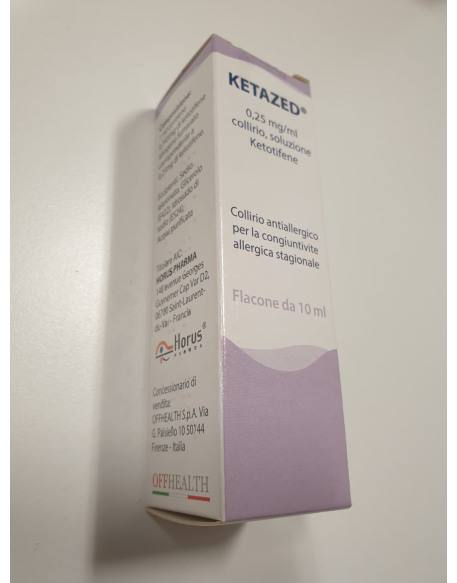 KETAZED*collirio 1 flaconcino 10 ml 0,25 mg/ml con contagocce