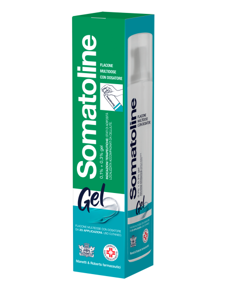 SOMATOLINE*gel 1 flacone 250 ml 25 erogazioni 0,1% + 0,3% con sacchetto e dosatore