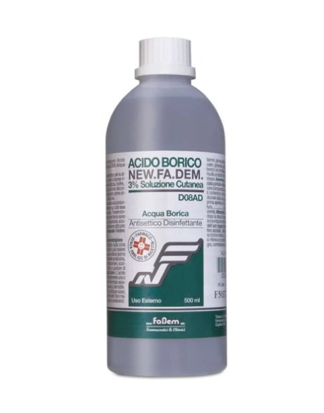 ACIDO BORICO (NEW.FA.DEM.)*soluz cutanea 500 ml 3%