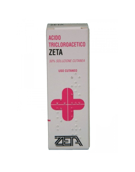 ACIDO TRICLOROACETICO (ZETA FARMACEUTICI)*soluz cutanea 1 flacone 10 ml 50%