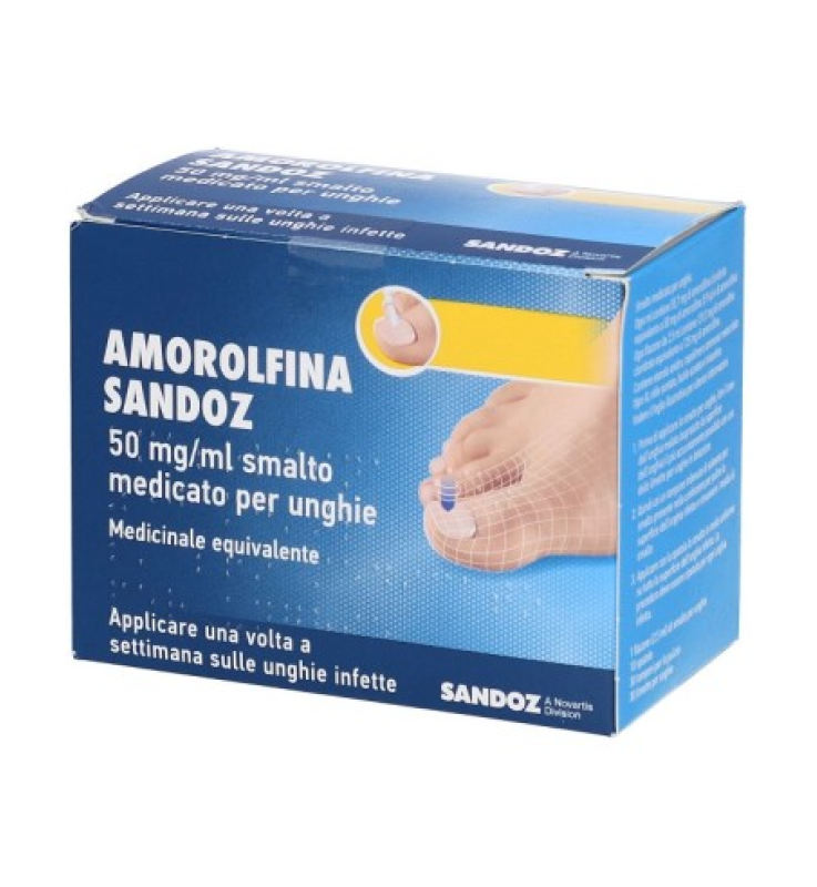 AMOROLFINA (SANDOZ)*smalto unghie 1 flacone 2,5 ml 50 mg/ml