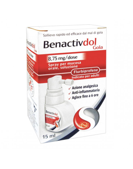 BENACTIVDOLMED*spray mucosa orale 15 ml 8,75 mg/dose