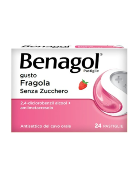 BENAGOL*24 pastiglie 0,6 mg + 1,2 mg fragola senza zucchero