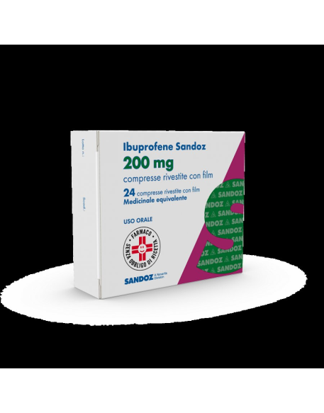 IBUPROFENE (SANDOZ)*24 cpr riv 200 mg