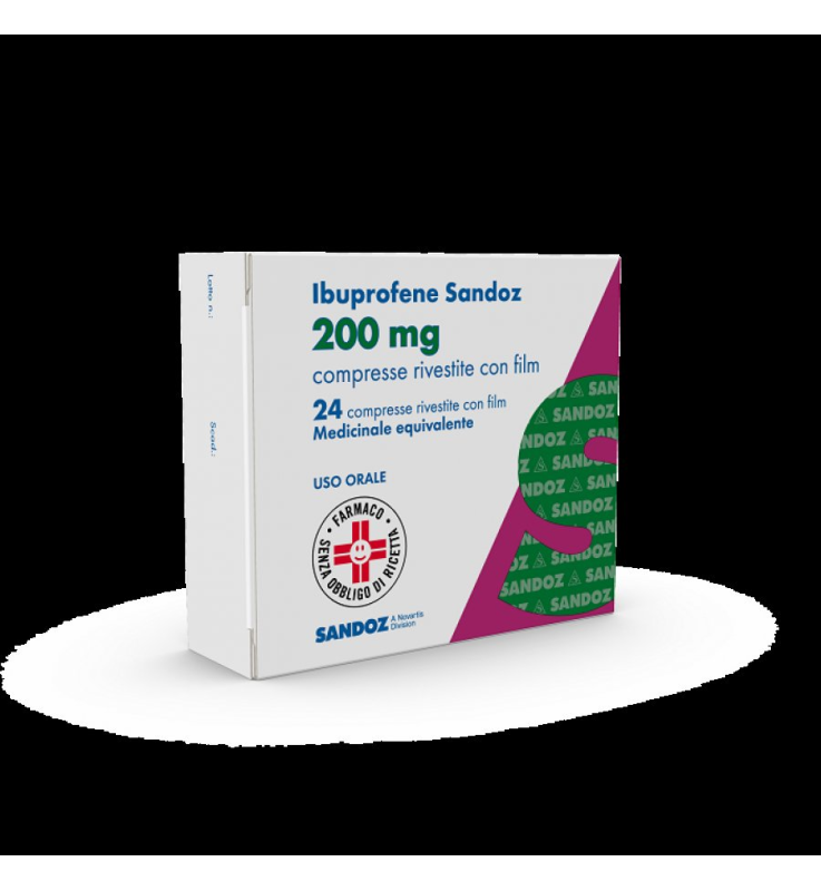 IBUPROFENE (SANDOZ)*24 cpr riv 200 mg