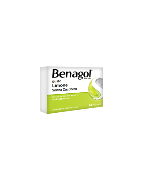 BENAGOL*24 pastiglie 0,6 mg + 1,2 mg limone senza zucchero