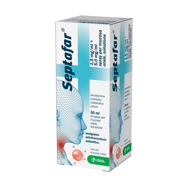 SEPTAFAR*spray 1 flacone 30 ml 250 erogazioni 1,5 mg/ml + 5mg/ml SEPTAFAR*spray 1 flacone 30 ml 250 erogazioni 1,5 mg/ml + 5mg/ml