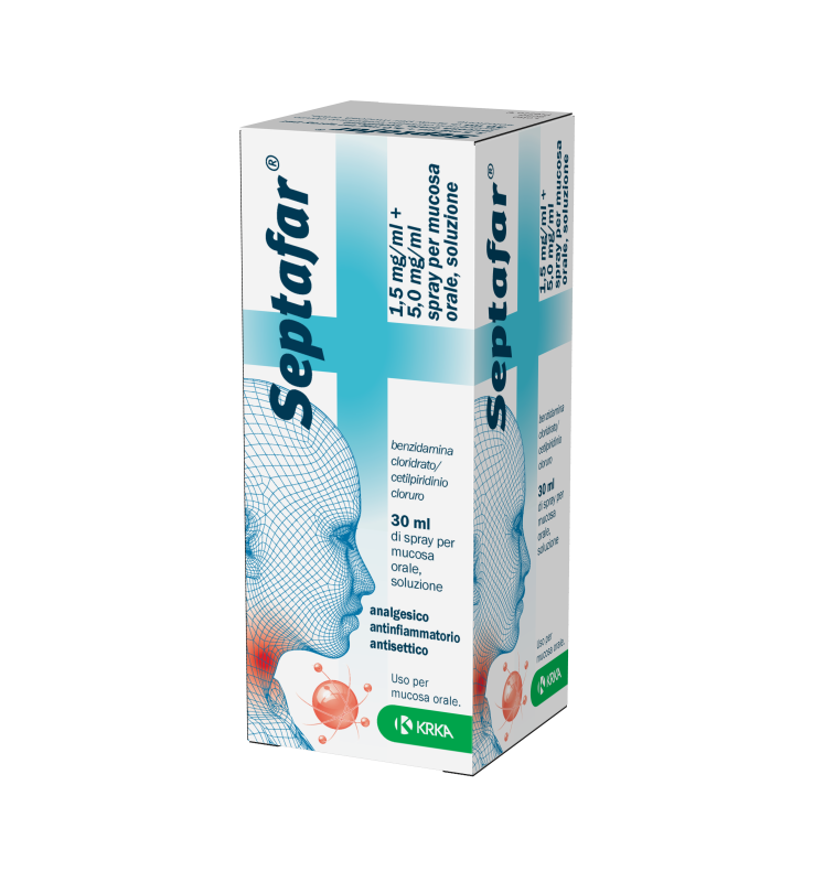 SEPTAFAR*spray 1 flacone 30 ml 250 erogazioni 1,5 mg/ml + 5mg/ml