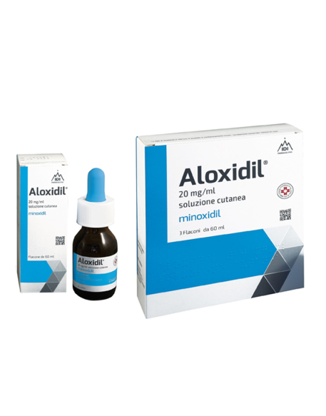 ALOXIDIL*soluz cutanea 3 flaconi 60 ml 20 mg/ml ALOXIDIL*soluz cutanea 3 flaconi 60 ml 20 mg/ml