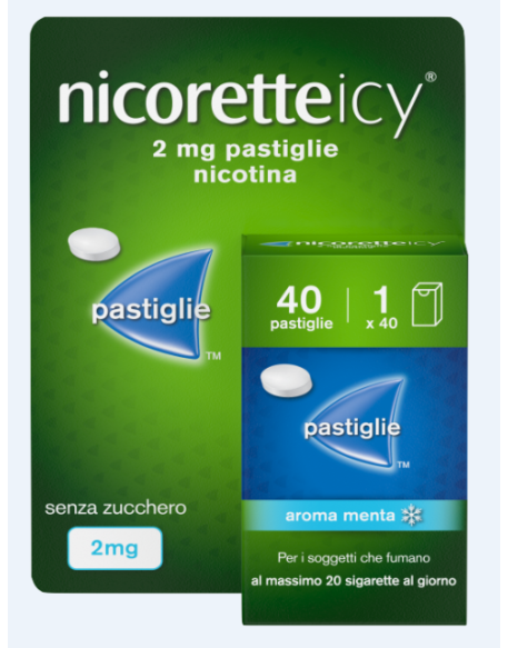 NICORETTEICY*40 pastiglie 2 mg