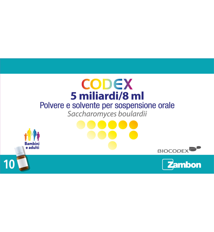 CODEX*orale sosp 10 flaconcini 5 mld 8 ml