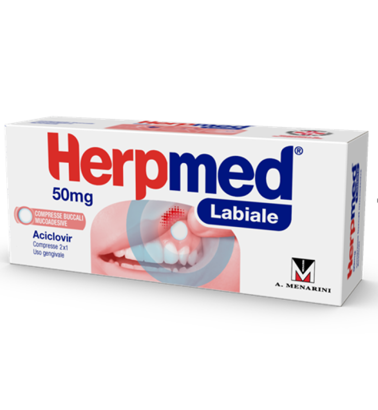 HERPMED LABIALE*2 cpr buccali 50 mg