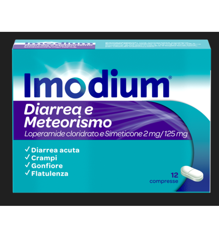 IMODIUM DIARREA E METEORISMO*12 cpr 2 mg + 125 mg