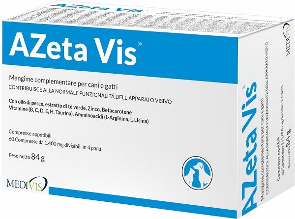 AZeta Vis 60 Compresse: Integratore per la Vista di Cani e Gatti