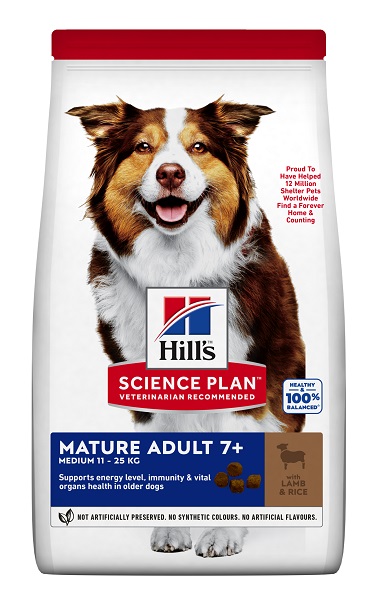 Hill's Science Plan Mature Adult 7+ Agnello per Cani di Taglia Media
