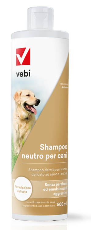 VEBI Shampoo Neutro Cani 500ml: Delicato per Cute e Manto